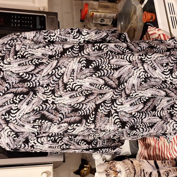 o Womens Catherines 3/4 Sleeve Stretch Plus Size Top 3X - Picture 2 of 3